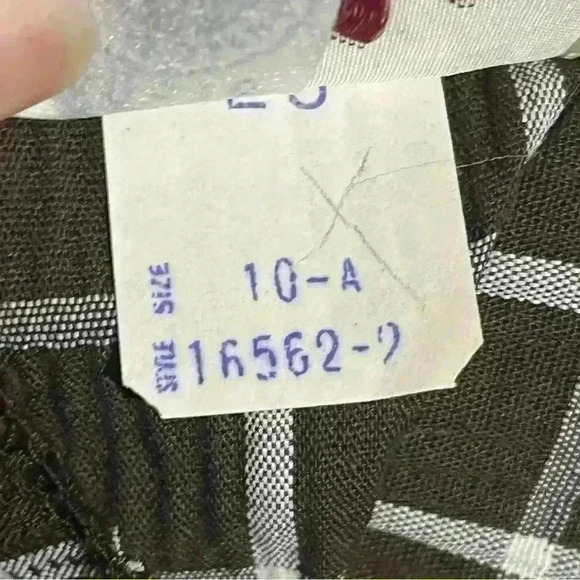 NWT Vintage 1950’s Windowpane Lace Scooter Dress Long Sleeves Midi Size 10 - Picture 12 of 12